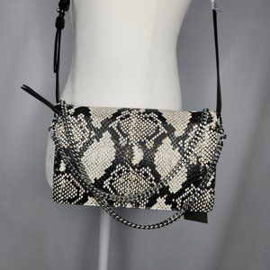 ALLSAINTS Snake Embossed Leather Crossbody Bag